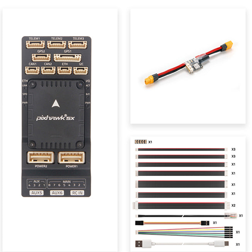 Holybro-Pixhawk-5X-Hauptplatine-M10-M9N-GPS-PM02D-Strommodul-Kombi-fuumlr-RC-Multirotor-Drohne-2020361-10